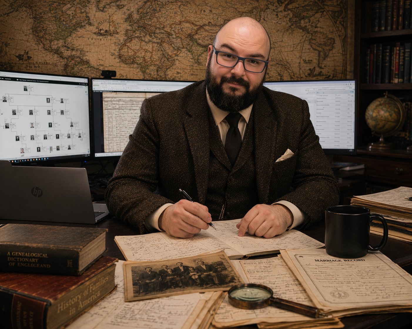 Rich Bianchi at his research desk